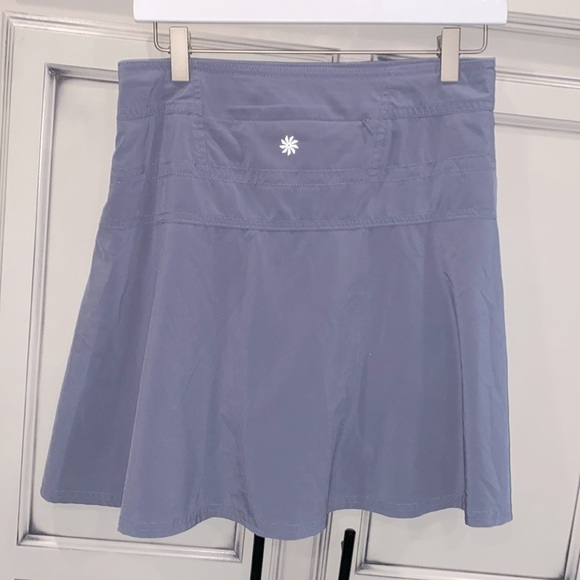 Athleta A-line skirt skort gray 17” modest length women’s 4 - Picture 2 of 7